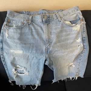 LEVI 511 Distressed Jean Shorts